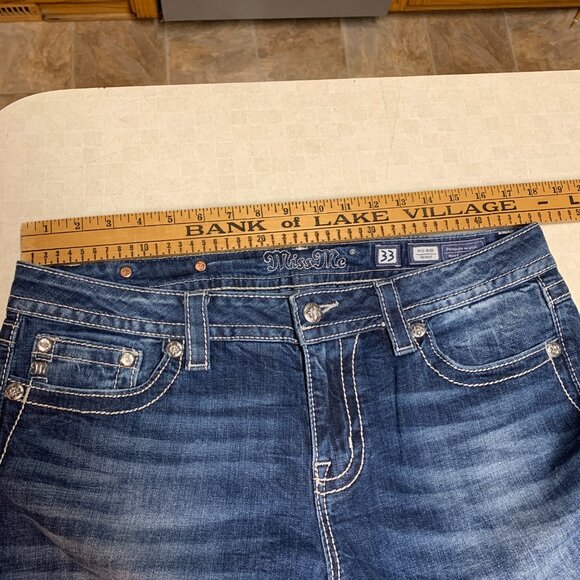 Miss Me Jeans Women’s Size 33 Mid-Rise - Skinny Embellished Denim Jeans - Picture 11 of 14